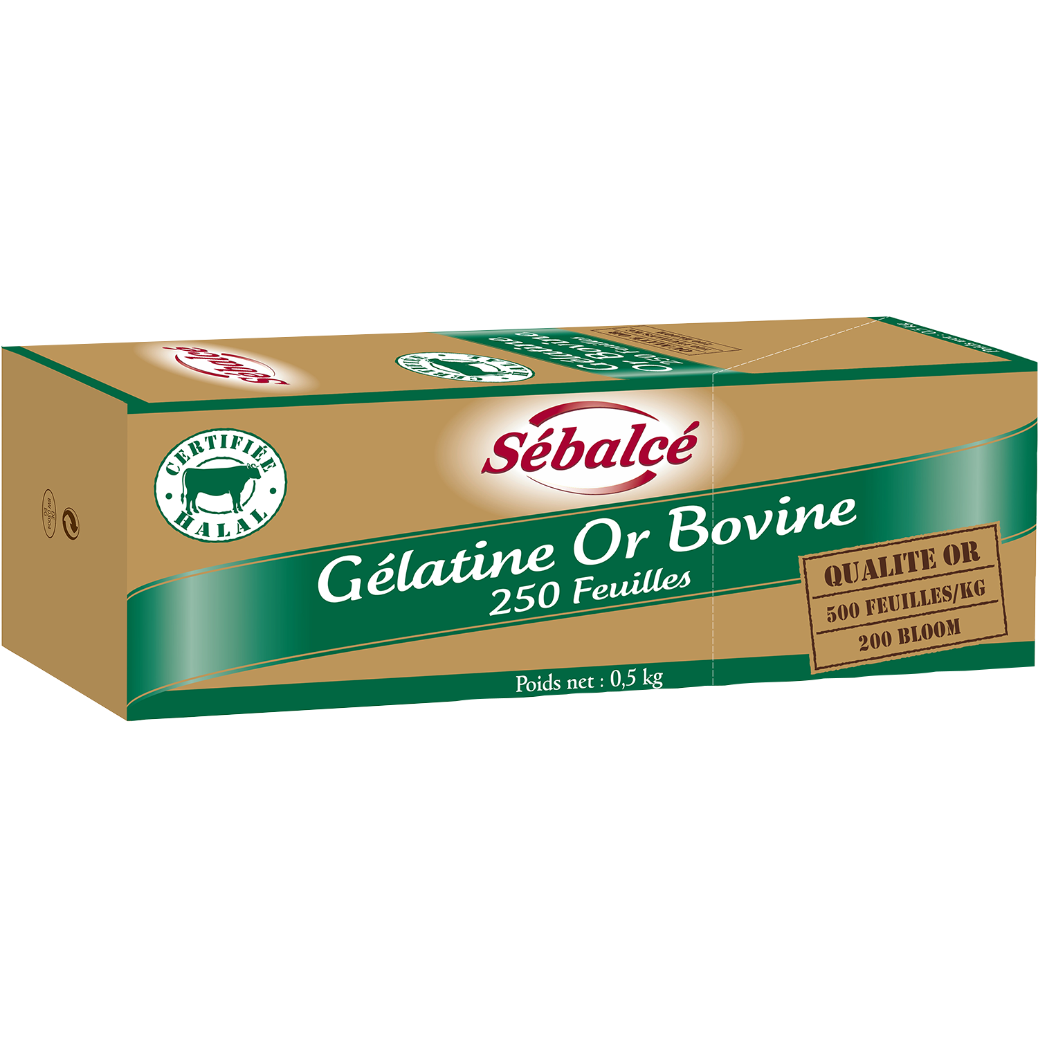 Gélatine Bovine Halal en Feuilles - Bloom 200