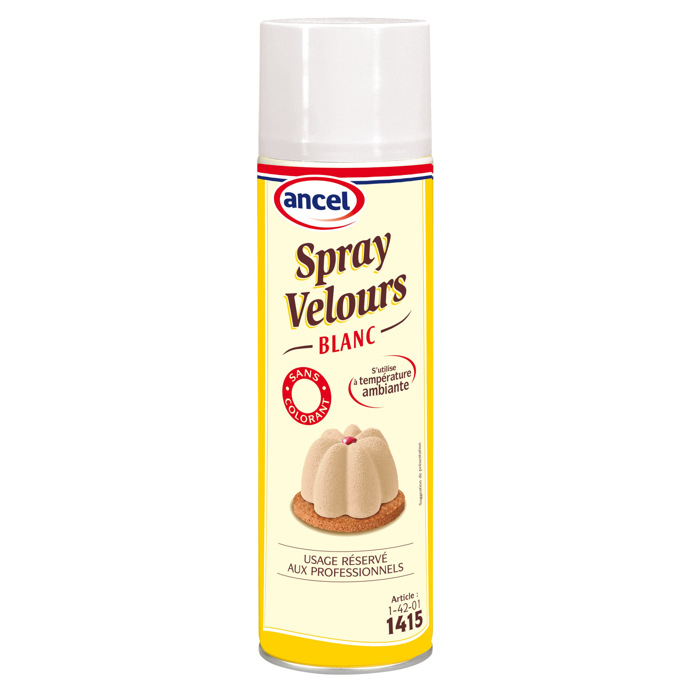 Spray Velours Blanc - Spray Velours au beurre de cacao, décoration entremets