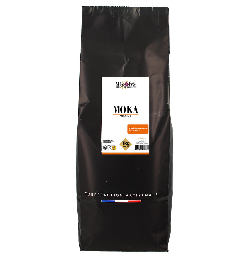 Café 100% Moka Ethiopie grains - 1kg