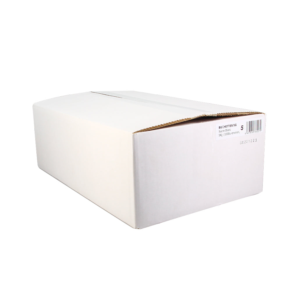Bûchette de sucre blanc 5gr 1000 pièces - 5kg