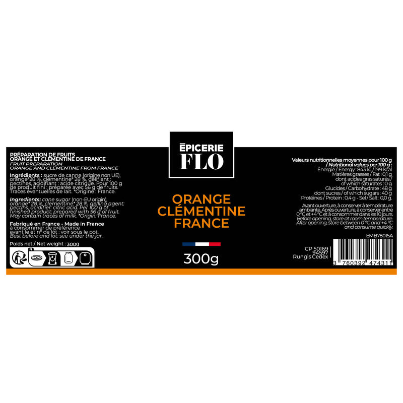 L'orange & clémentine de France: préparation de fruit - 300g