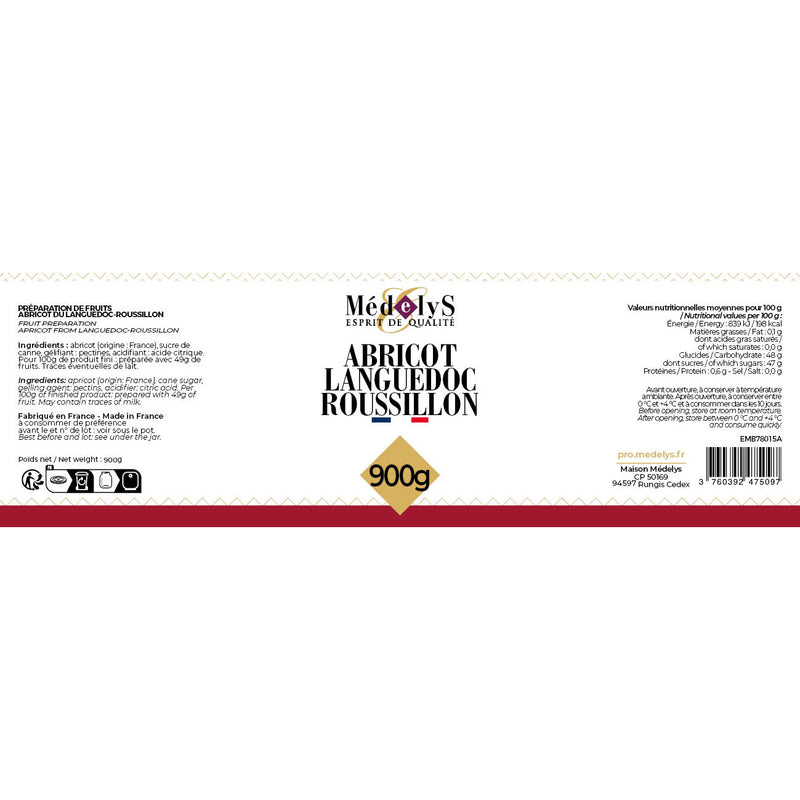 L'abricot du Languedoc : préparation de fruit - 900g