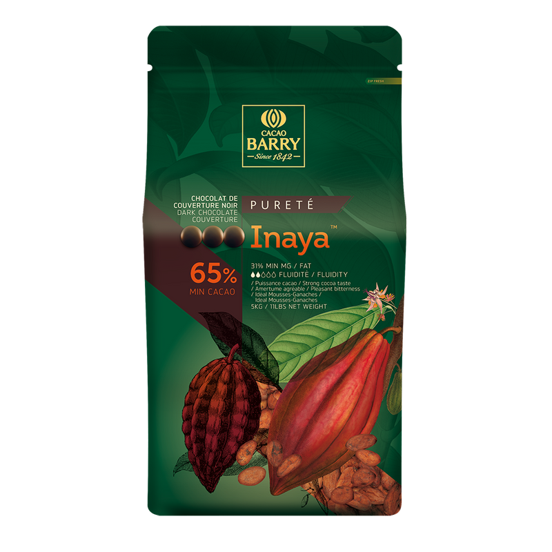 Inaya Dark Chocolate Couverture 65% In Shillings - 5Kg
