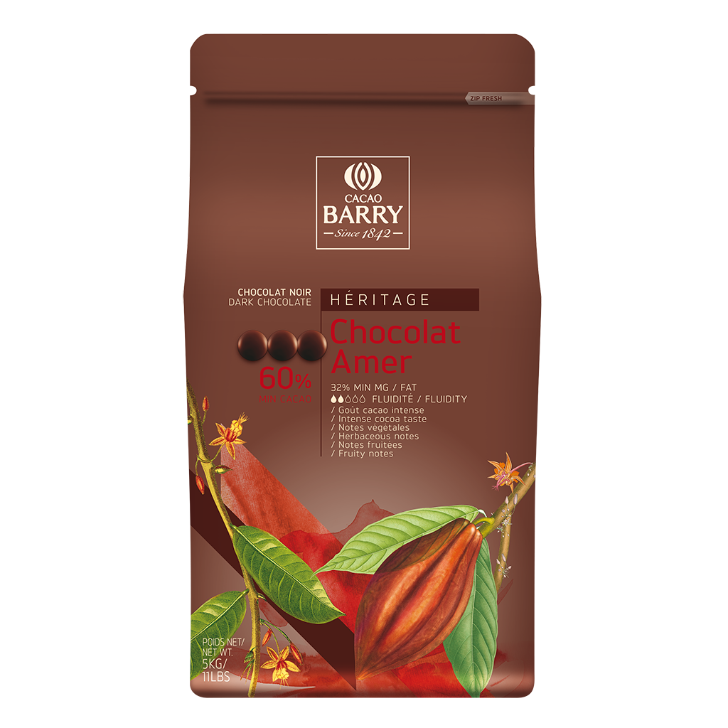 Black Bitter Chocolate Couverture 60% In Shillings - 5Kg