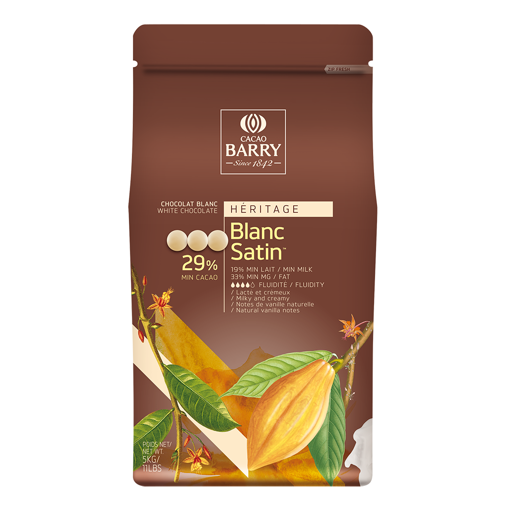 Chocolat de couverture blanc satin 29% pistoles - 5kg