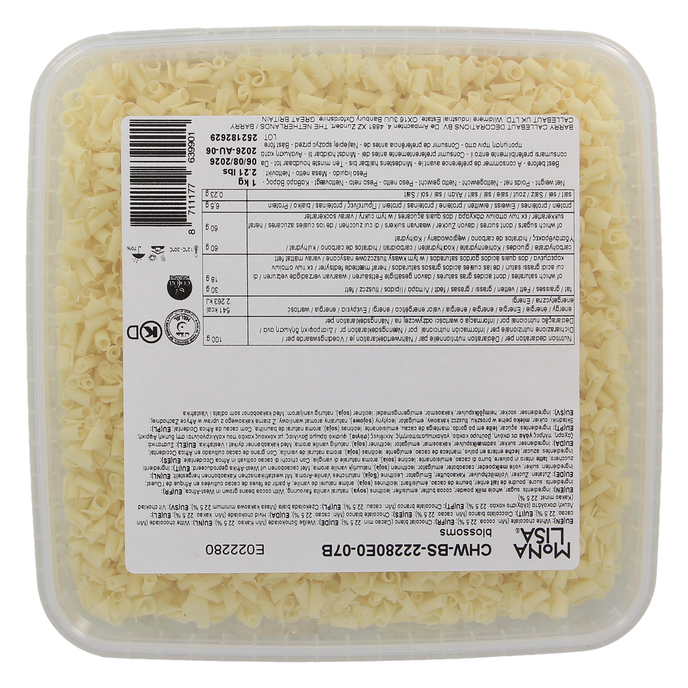 White chocolate blossoms - 1kg