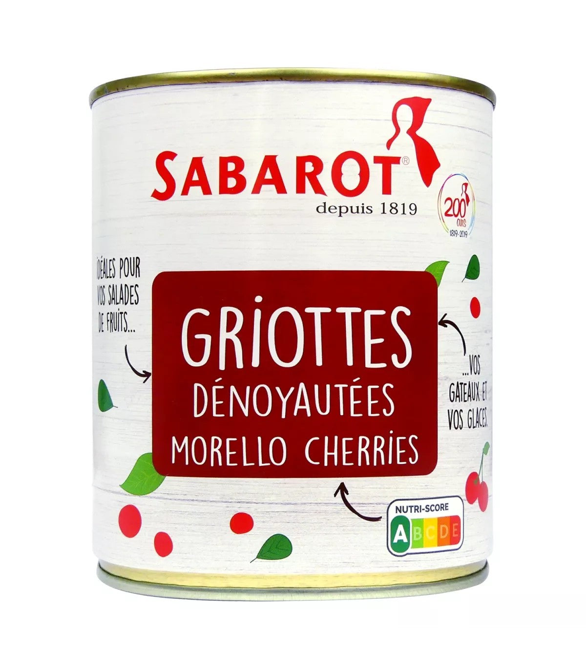  pitted sour cherries in light syrup 4/4 - 425g NW