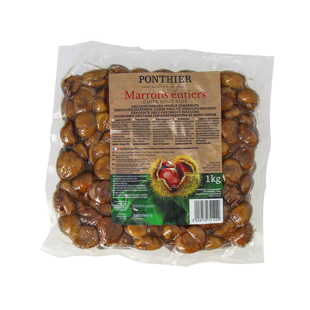 MARRONS ENTIERS CUITS SS-VIDE PONTHIER 1KG