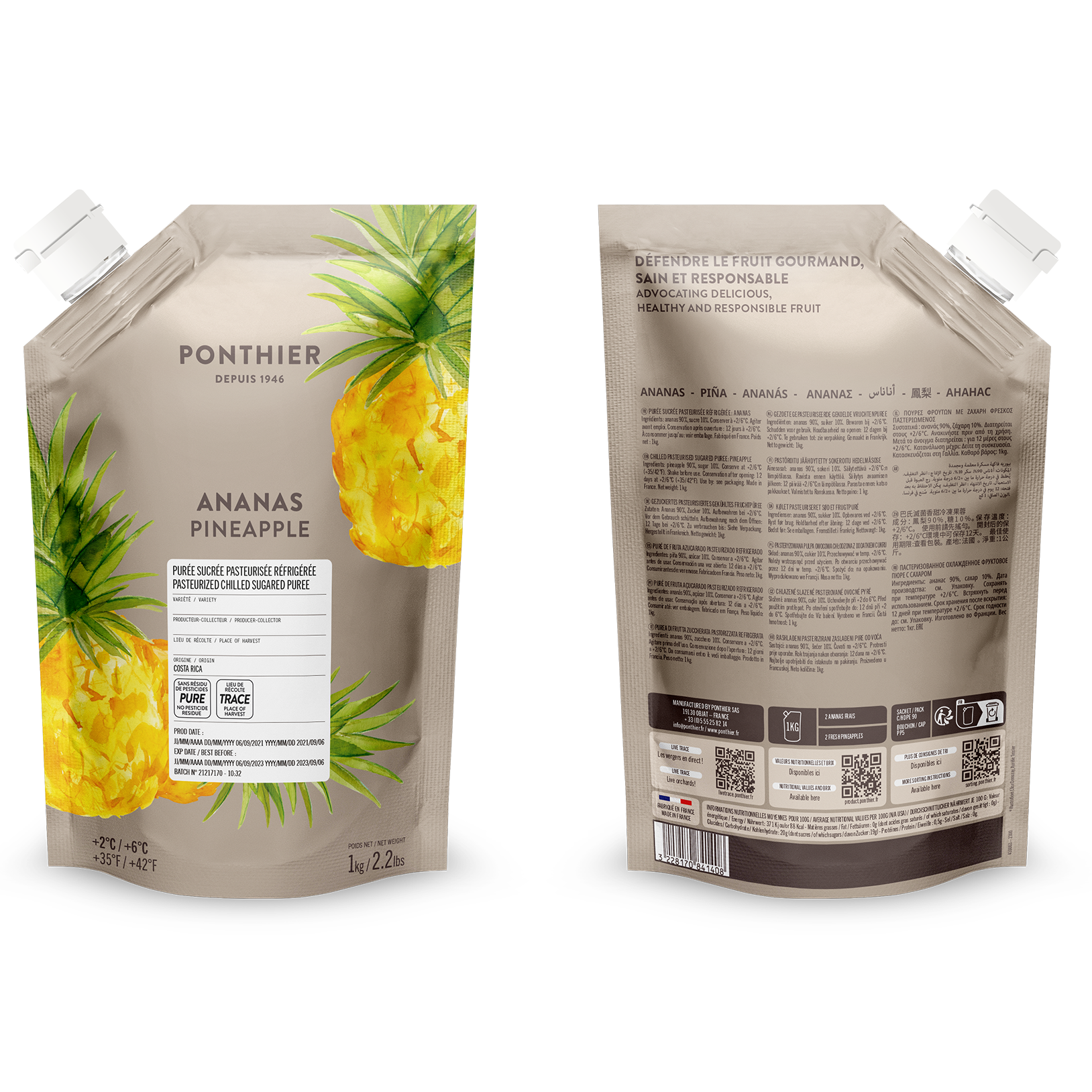 Purée d'ananas - 1kg