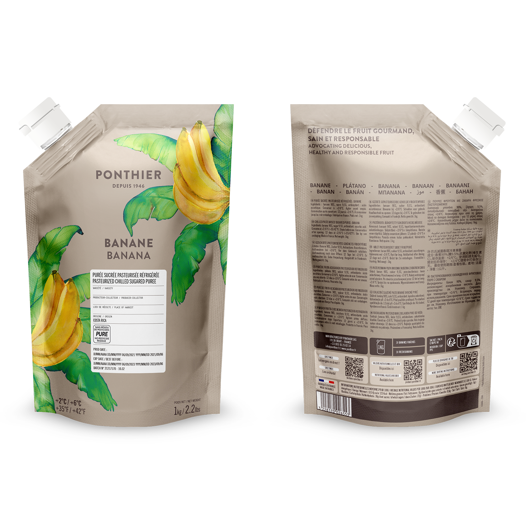 Purée de banane - 1kg