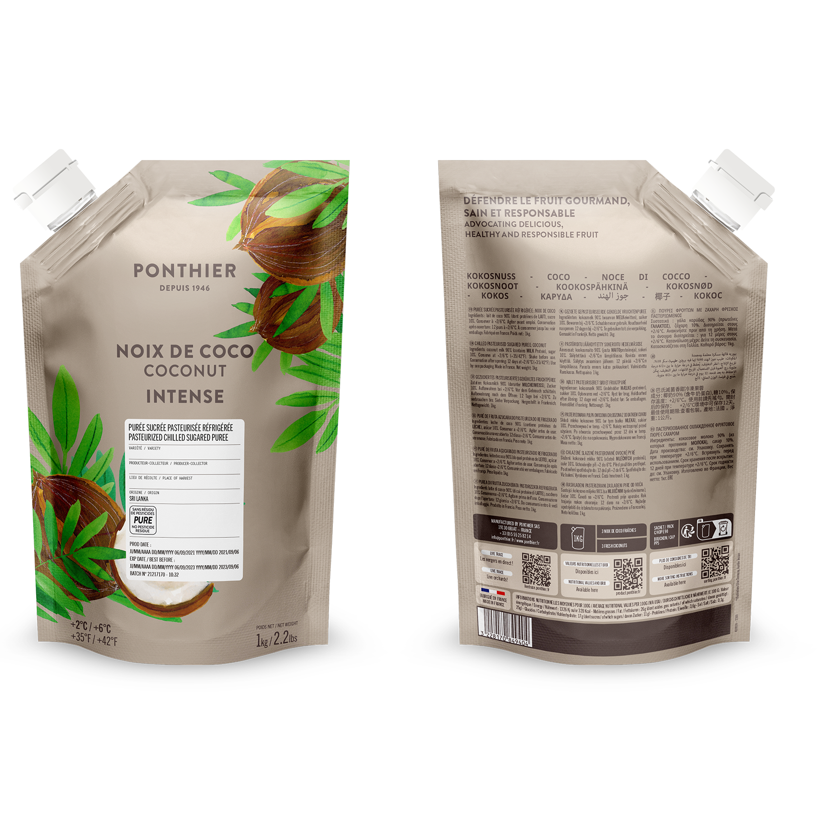 Purée de noix de coco intense - 1kg
