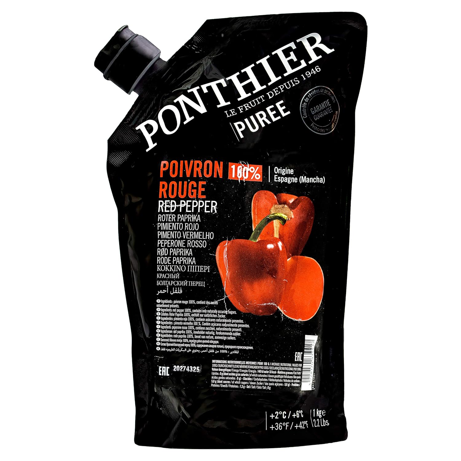 Purée de poivron rouge - 1kg