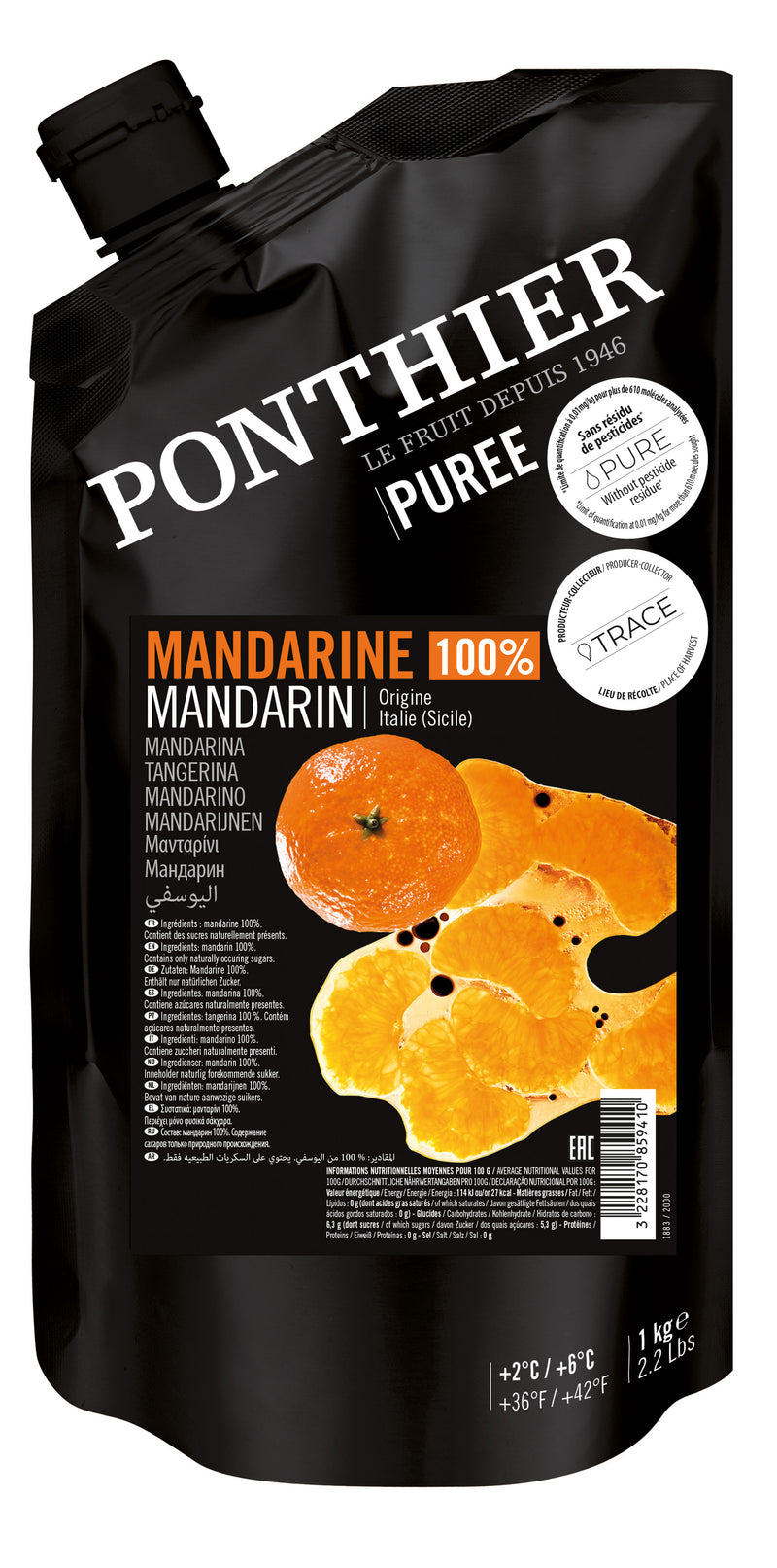 Purée de mandarine - 1kg