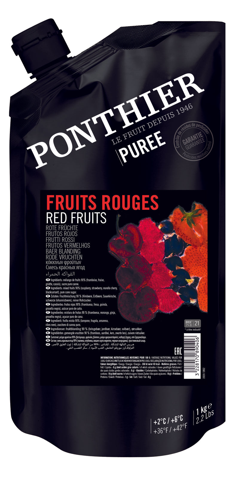 Puree Mixture Of Red Fruit - 1Kg