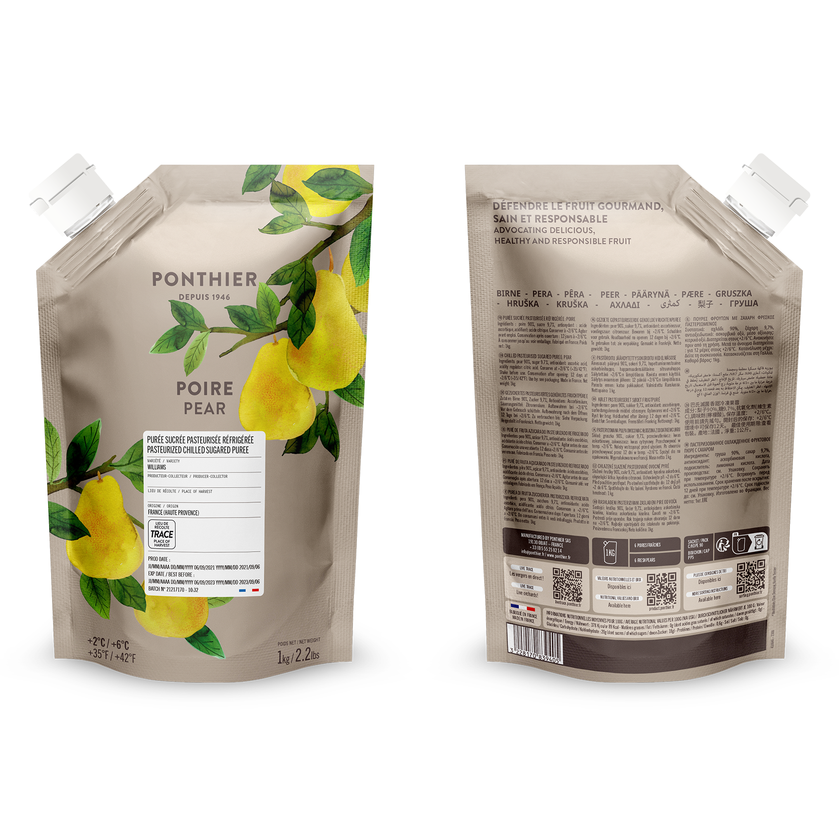 Purée de poire - 1kg
