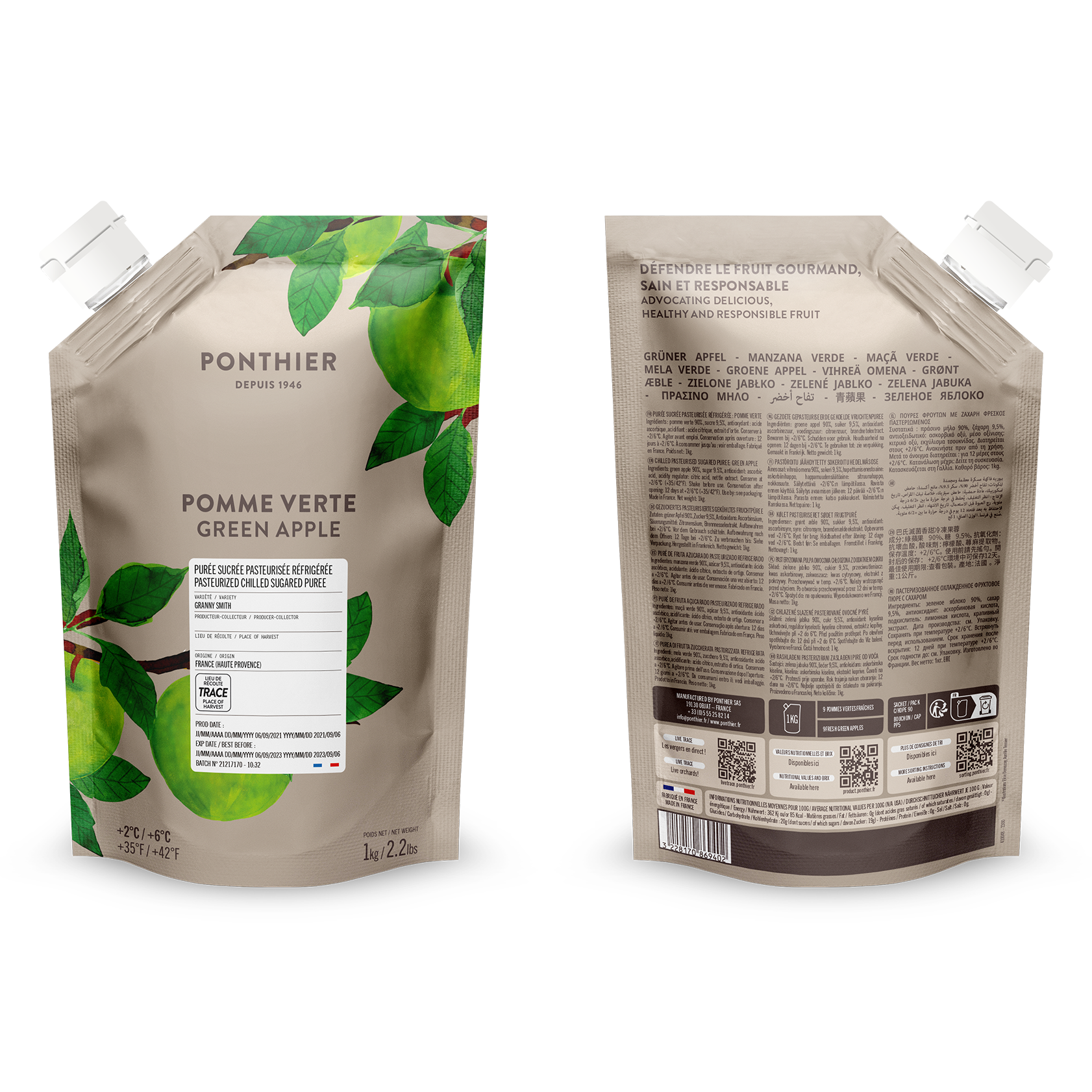 Purée de pomme verte - 1kg