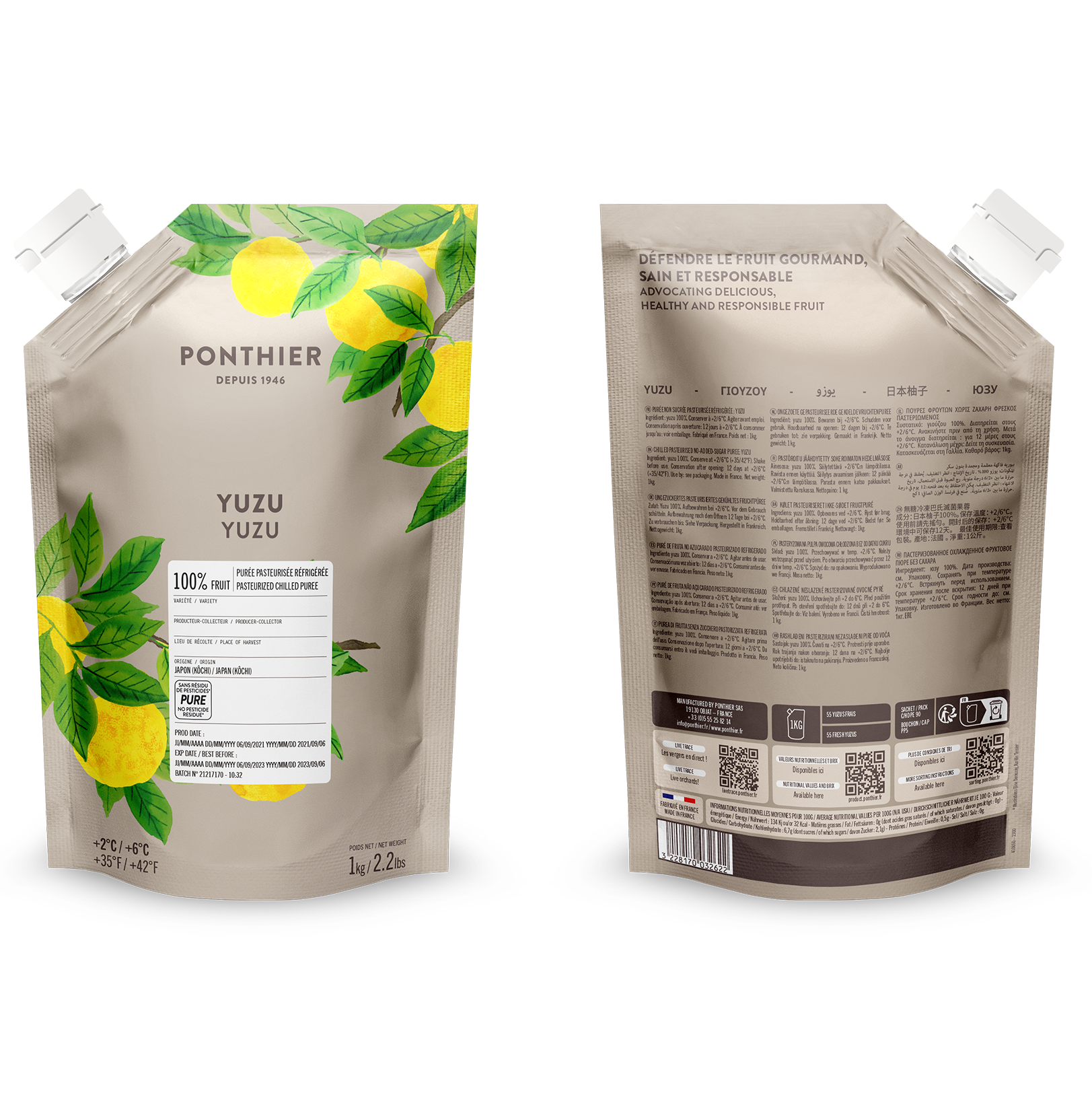 Purée de Yuzu 100% - 1kg