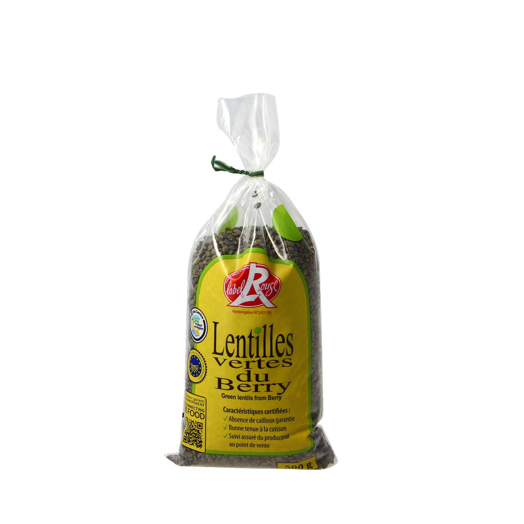 Lentilles vertes du Berry sachet plastique - 500g