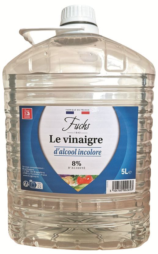 VINAIGRE ALCOOL BLANC 8% BIDON 5L