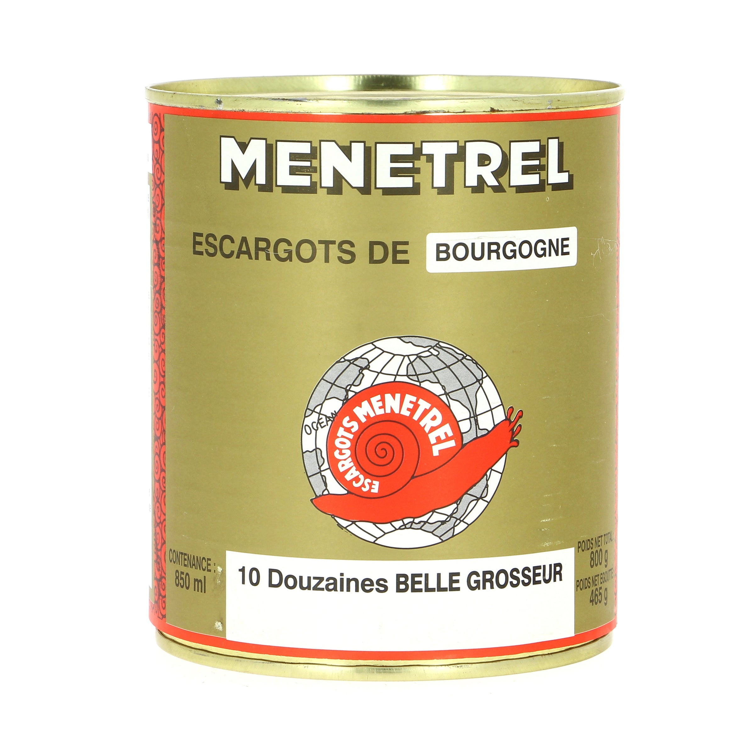 Escargots de Bourgogne belle grosseur 10 douzaines (465g net égoutté) - 800g