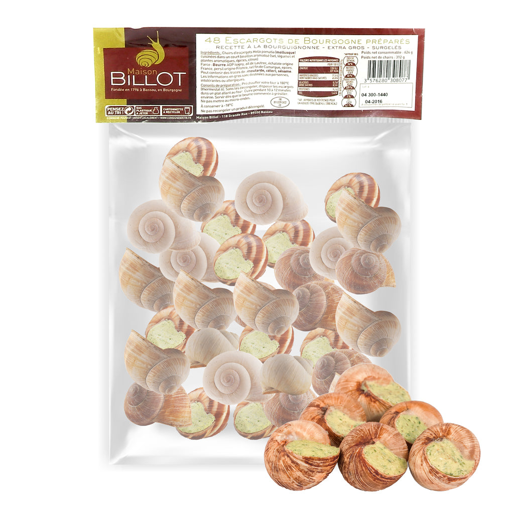 Escargots de Bourgogne extra gros à la bourguignonne - 48 pièces