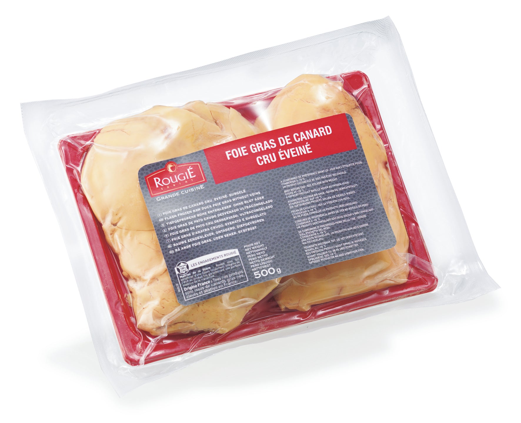 Foie gras de canard cru éveiné - 500g