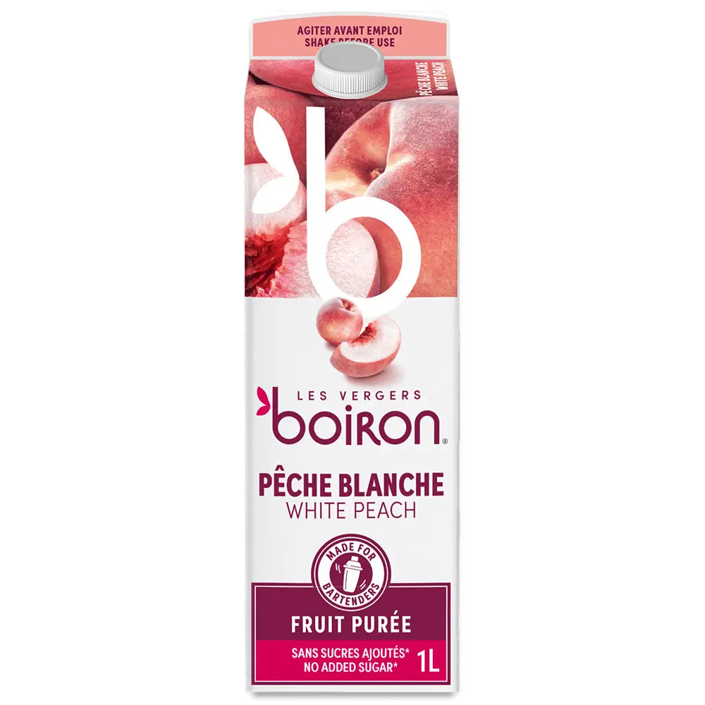 Purée de pêche blanche ambiante - 1l