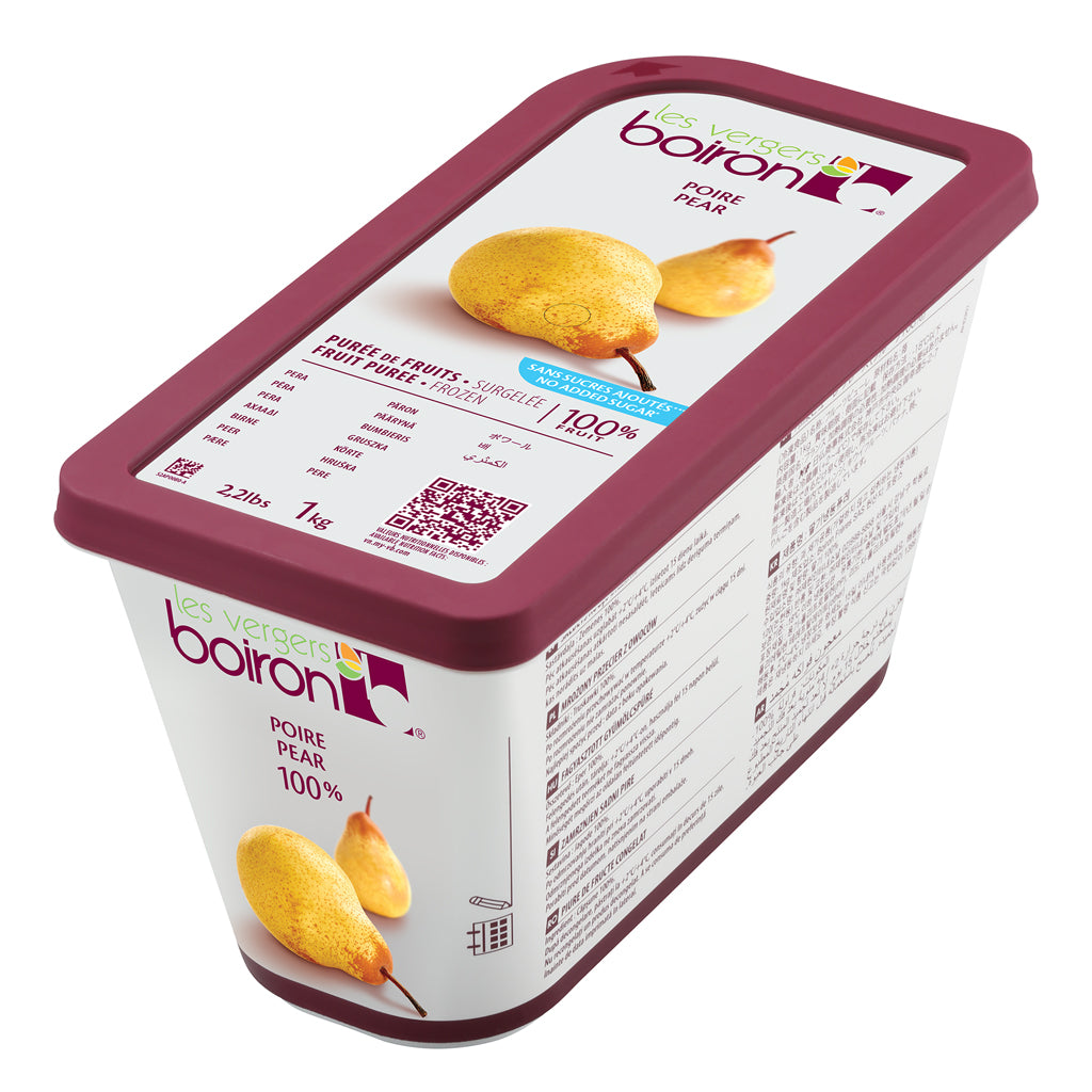 Purée de poire 100% Les Vergers Boiron - 1kg