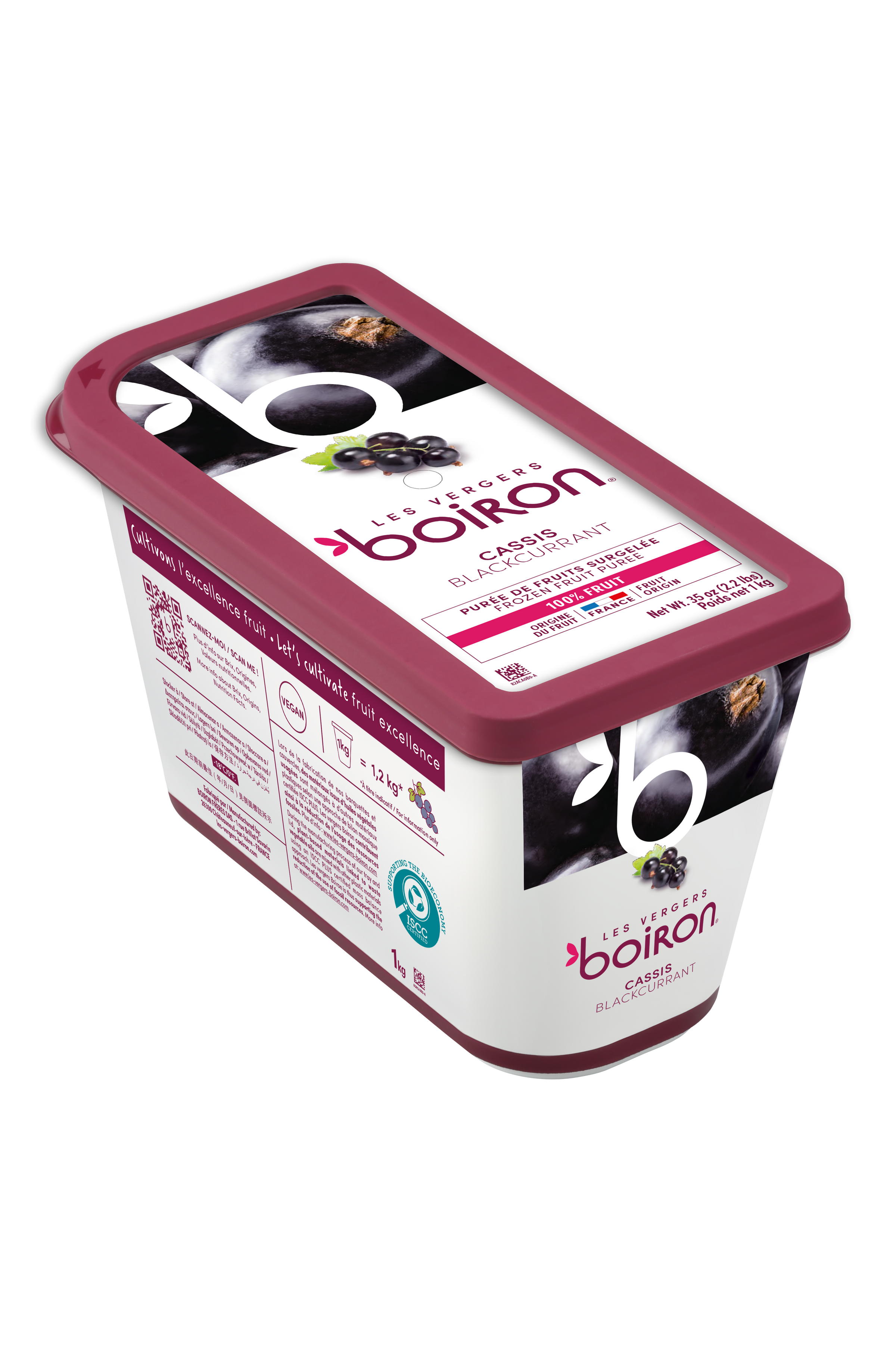 Purée de cassis 100% - 1kg