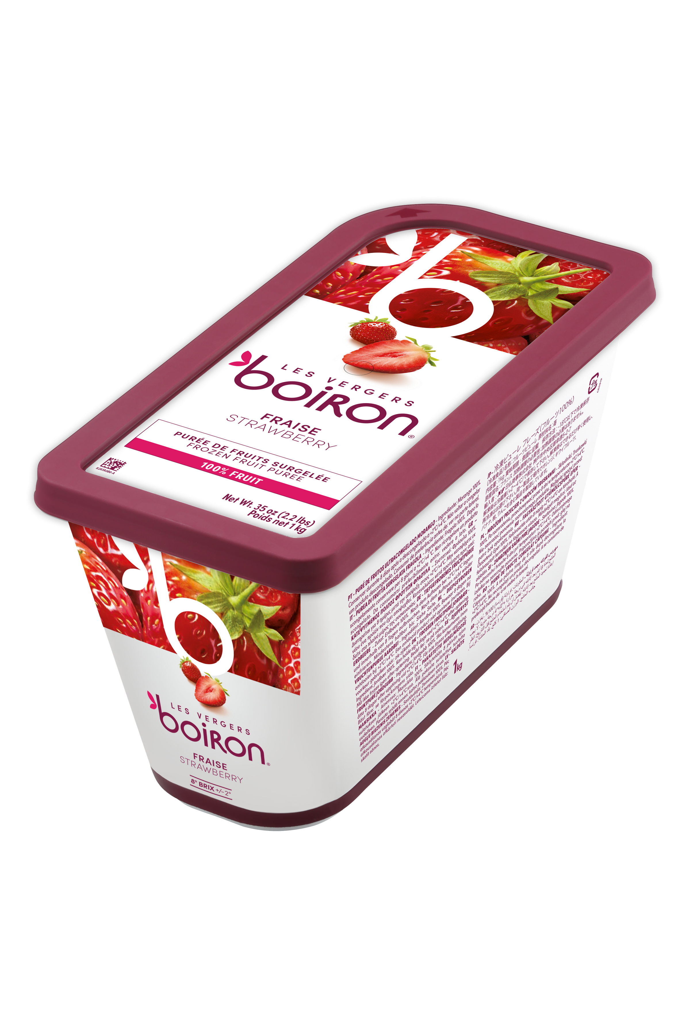Purée de fraise 100% Les Vergers Boiron - 1kg