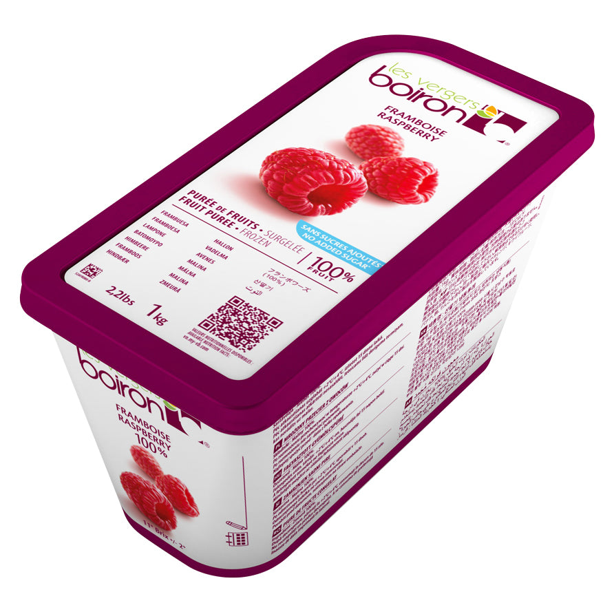 Purée surgelée Framboise 100% Les Vergers Boiron - 1kg