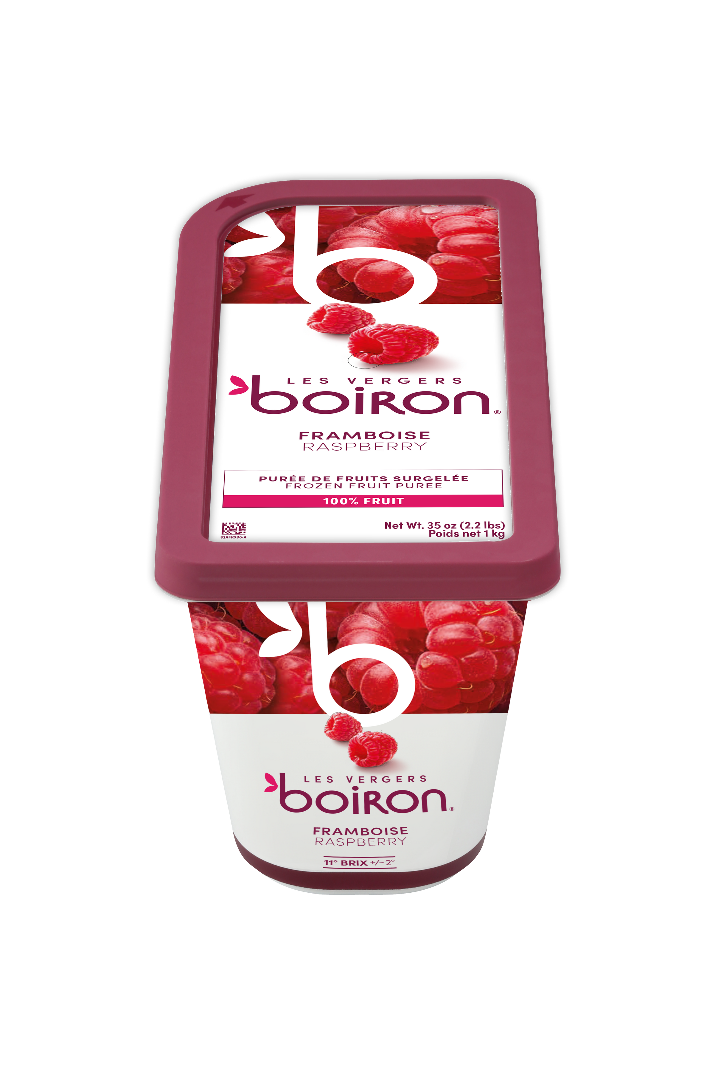 Purée surgelée Framboise 100% Les Vergers Boiron - 1kg