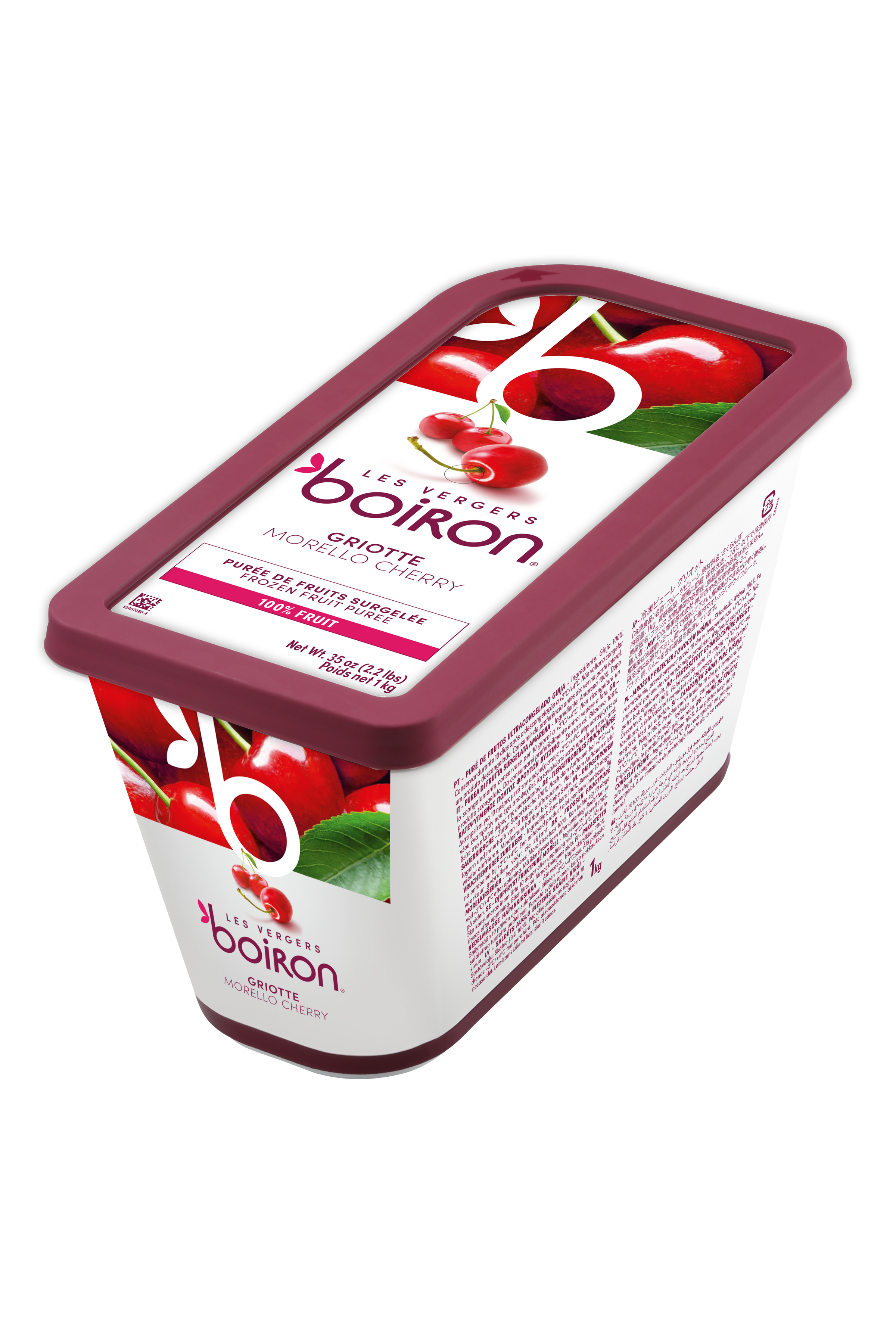 Purée de griotte 100% Les Vergers Boiron - 1kg