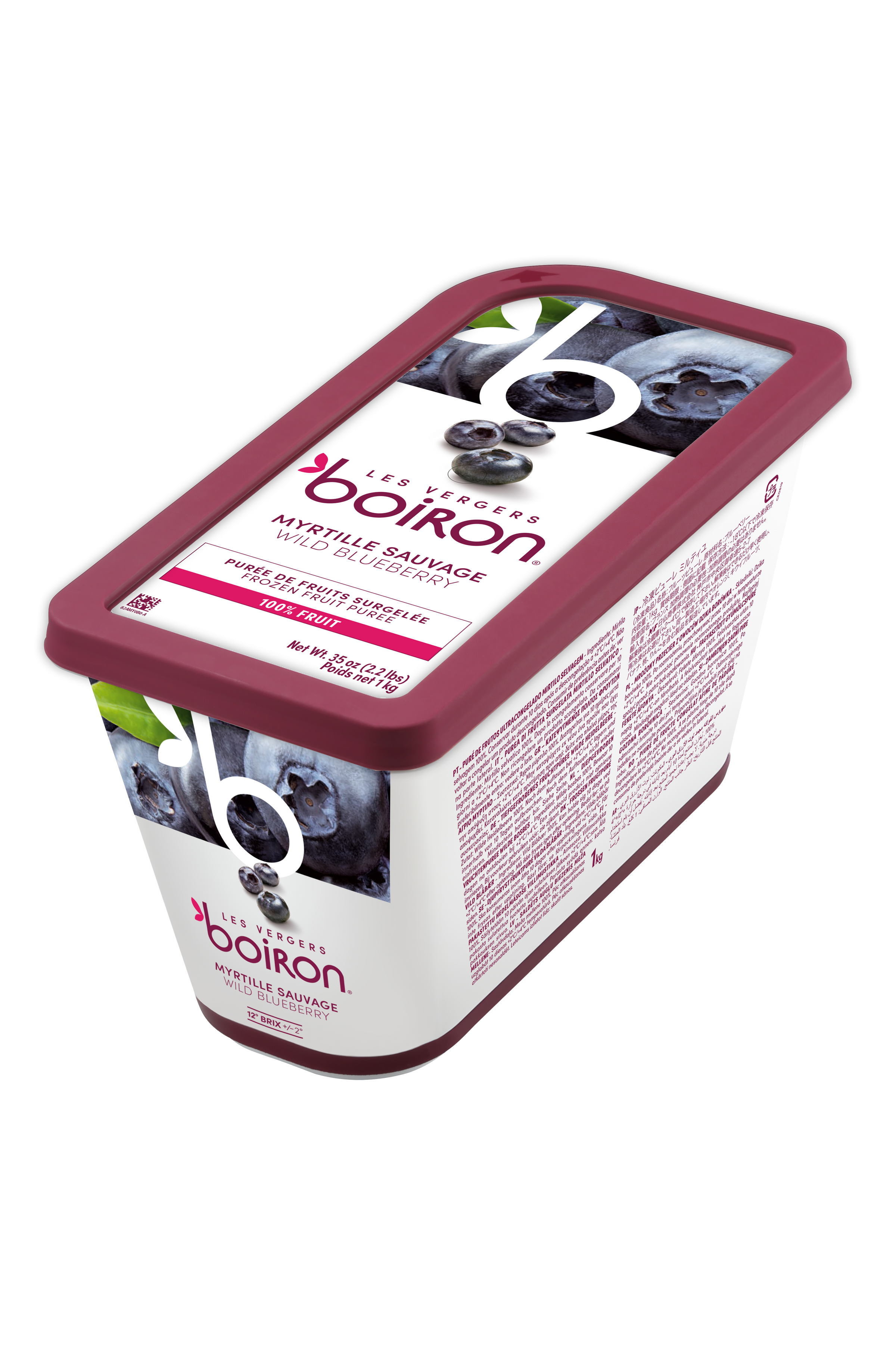 Purée de myrtille 100% - 1kg
