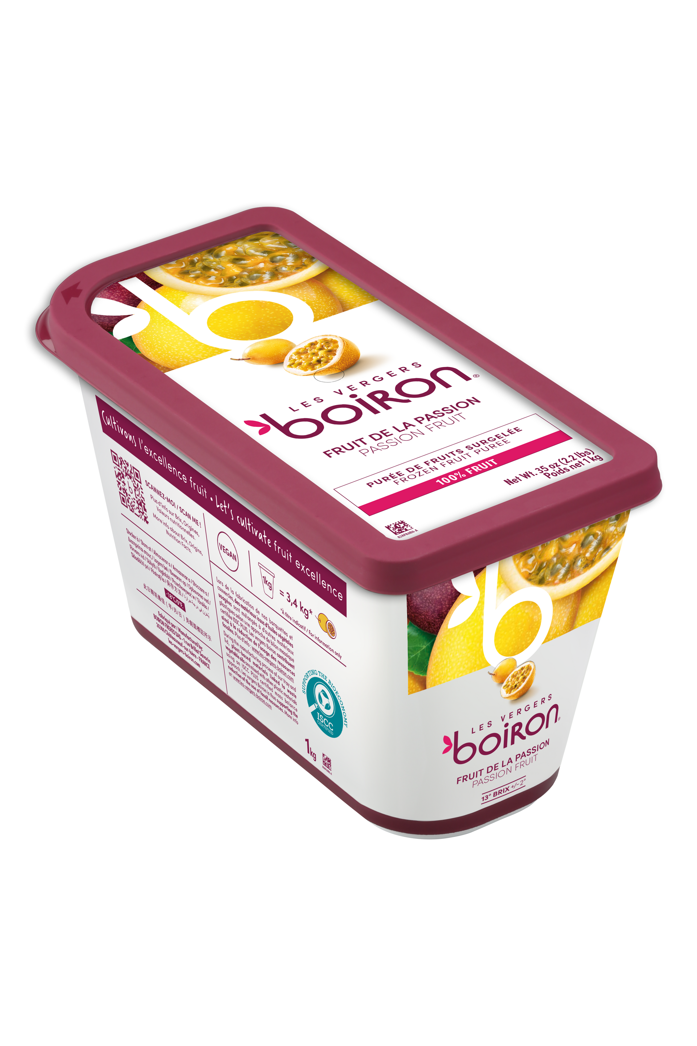Purée de fruits de la passion 100% Les Vergers Boiron - 1Kg