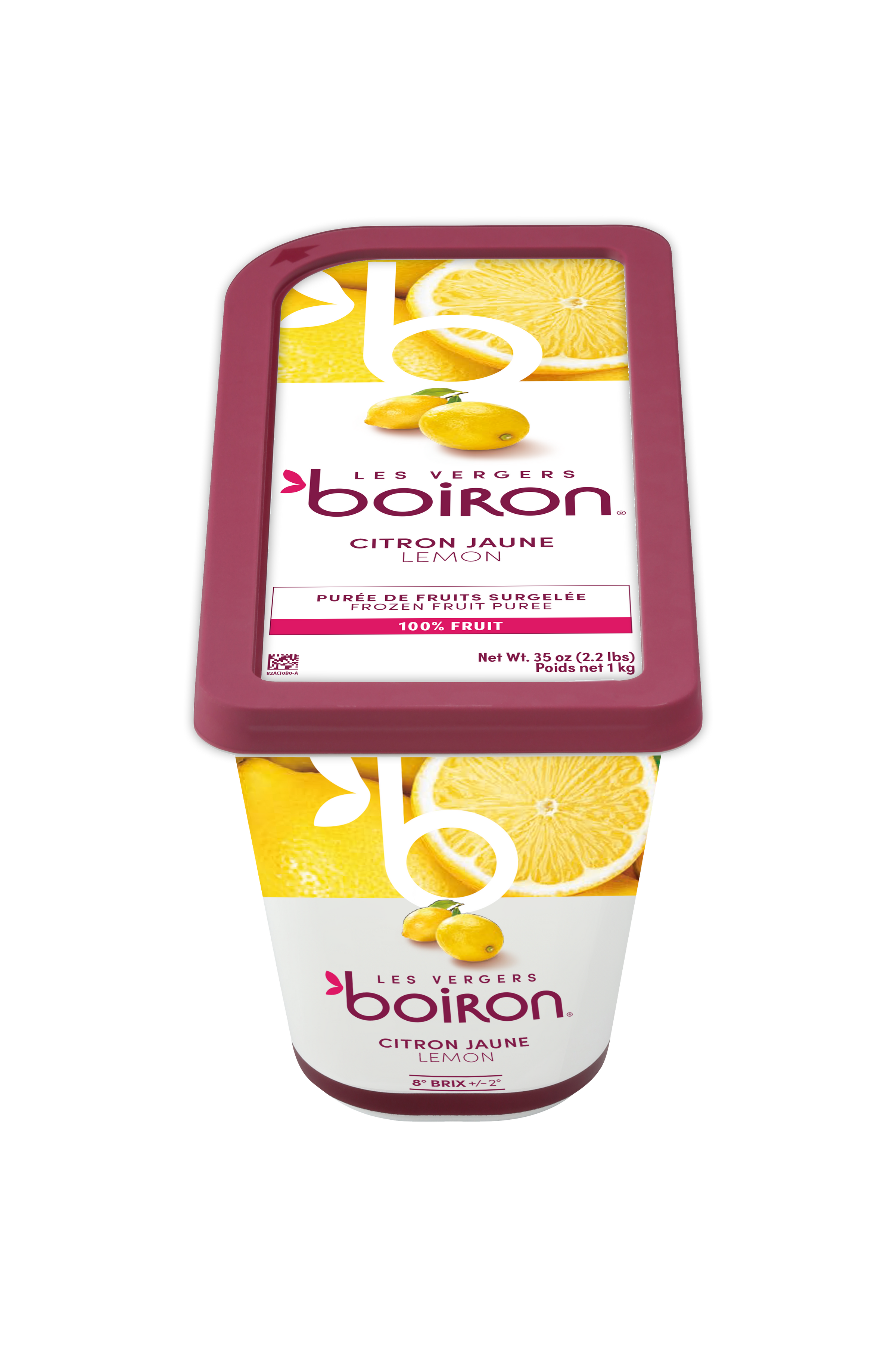 Purée de citron jaune 100% Les Vergers Boiron - 1kg