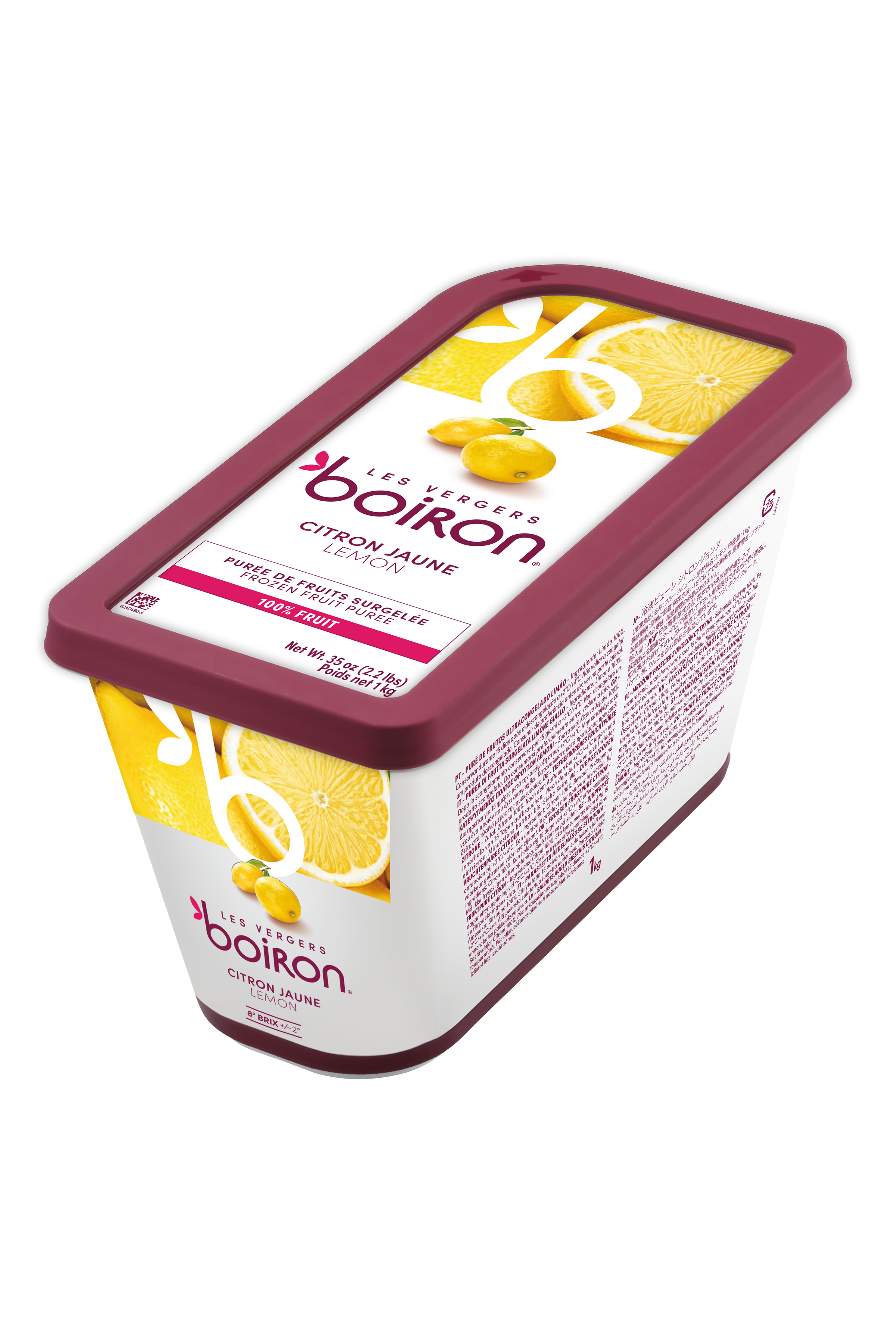Purée de citron jaune 100% Les Vergers Boiron - 1kg