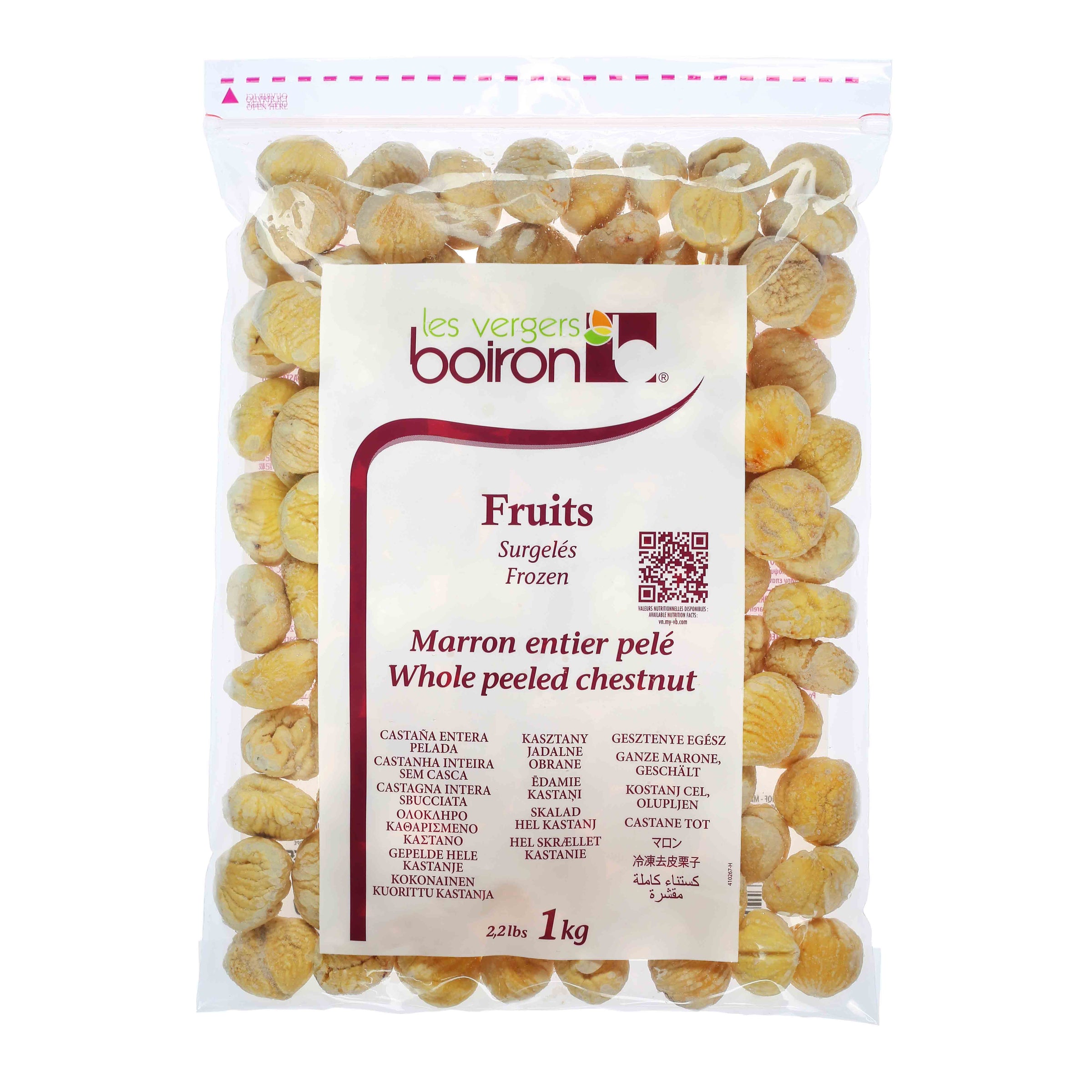 Marron entier épluché calibré - 1kg