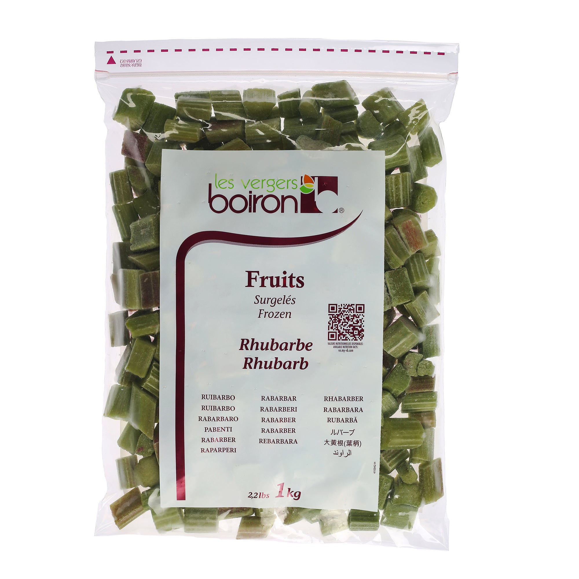 Cut Green Rhubarb - 1Kg