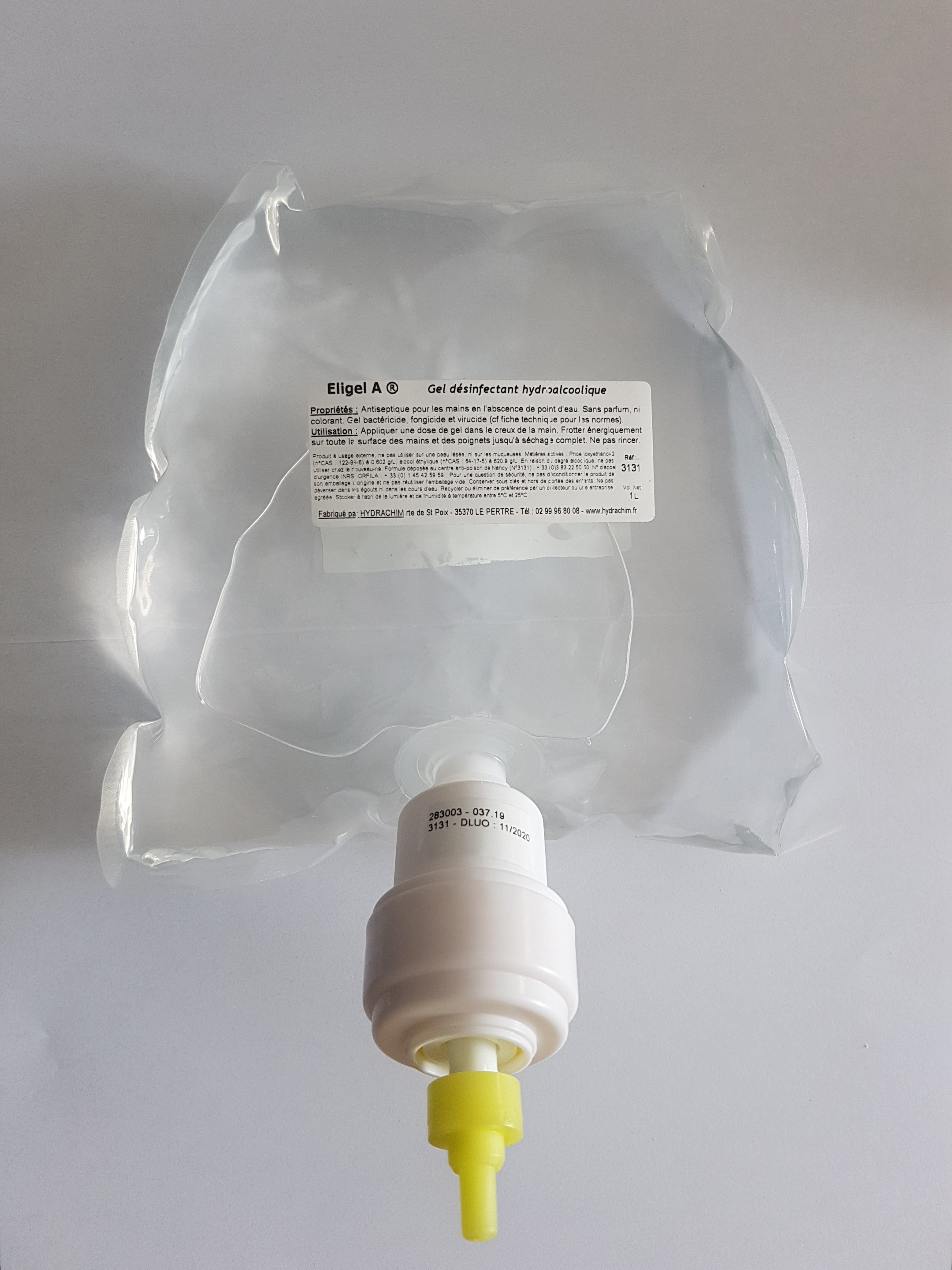 Gel hydroalcoolique - Cartouche 1 L ( 006435 ) (6 X 1 unité )