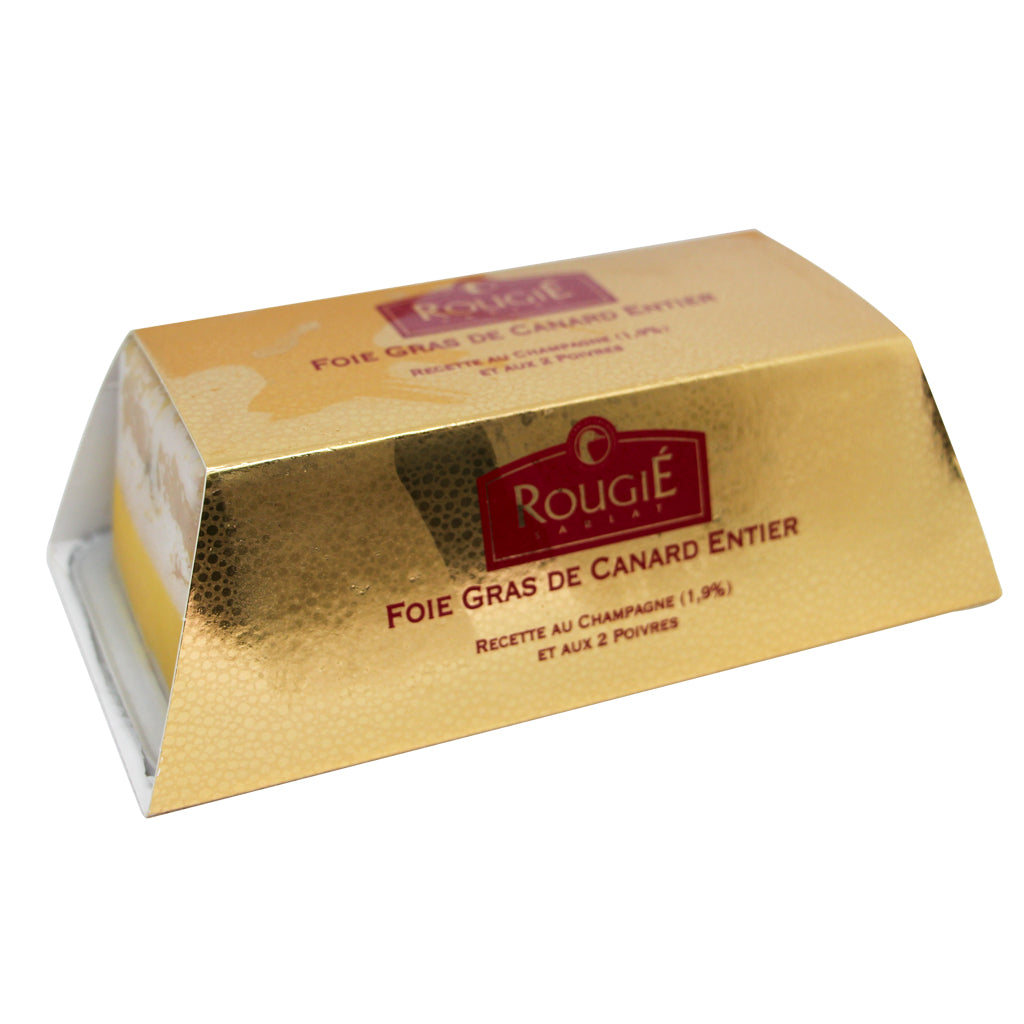 Foie gras de canard aux 2 poivres et au Champagne - 500g