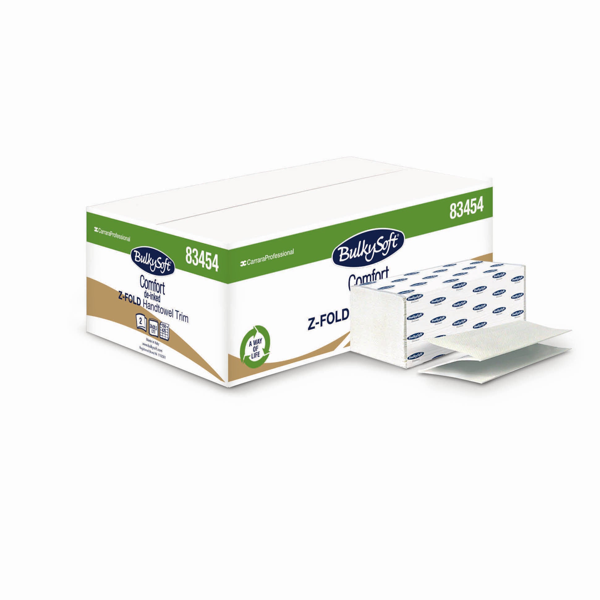 Essuie-mains confort 25x150 Formats - 2 plis Z ( 006751 ) (1 X 3750 unités )