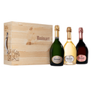 Champagne coffret bois Ruinart mix 3 bouteilles - 75 cl