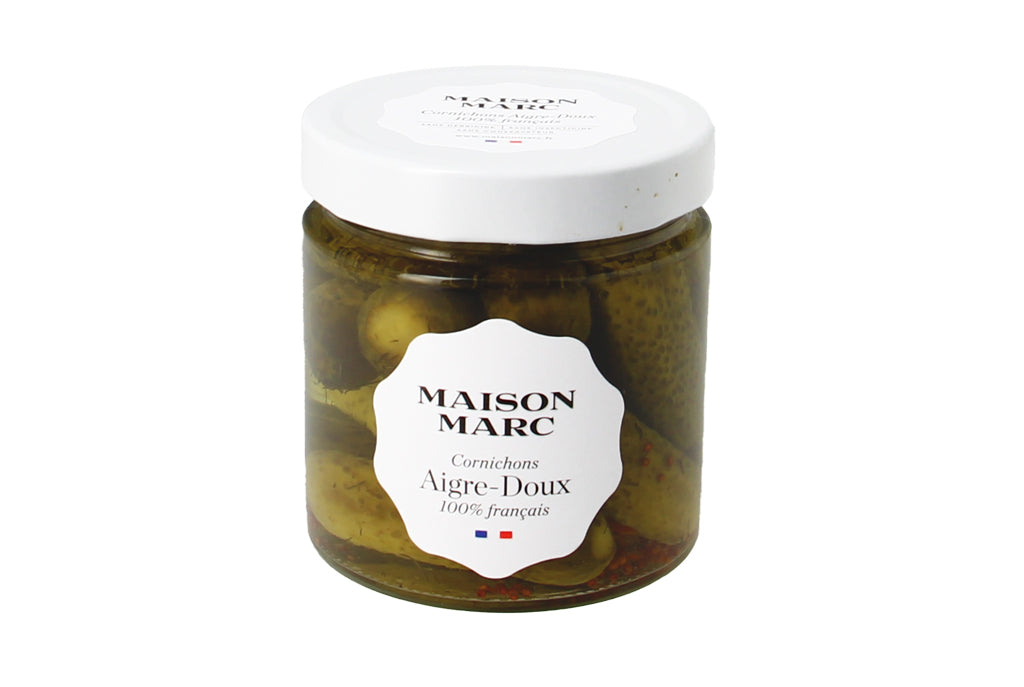Cornichons Aigre Doux français - 310g net égoutté