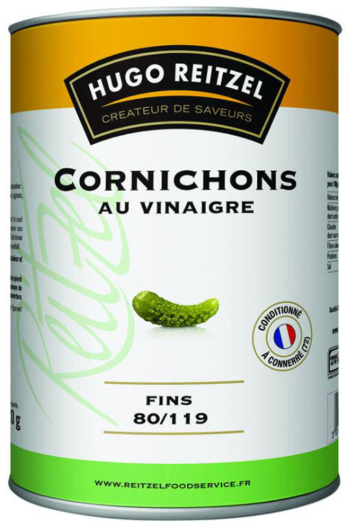 Cornichons calibre 80-119 boite 5/1 - 2,120 kg net égoutté