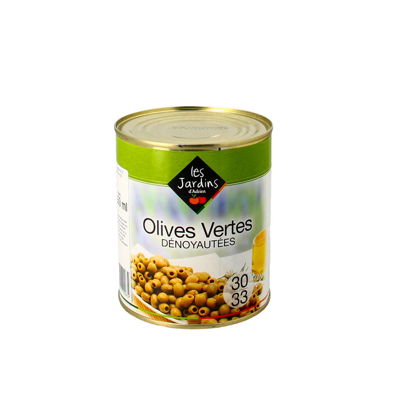 Pitted Green Olives Caliber 34/36 4/4 Tin - 800G