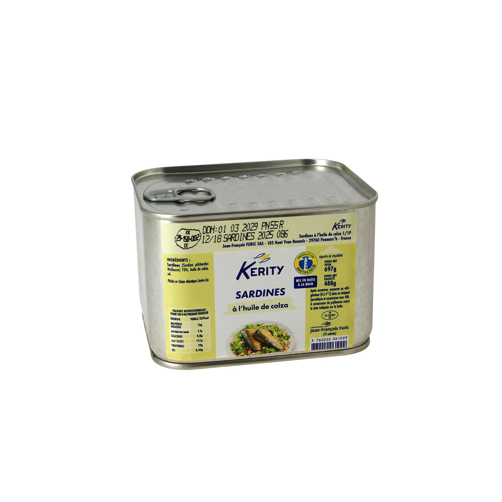 Sardines à l'huile boîte 4/4 - 900g