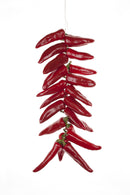 Piment d'Espelette séchés en cordes - 21 piments env