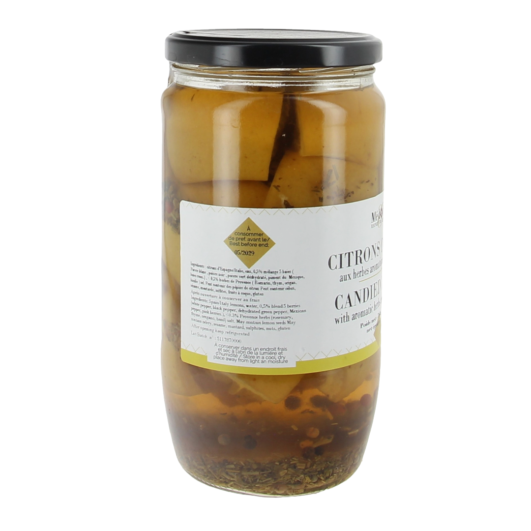 CITRONS CONFITS AUX HERBES AROMATIQUES ET BAIES (400 NE) 760G