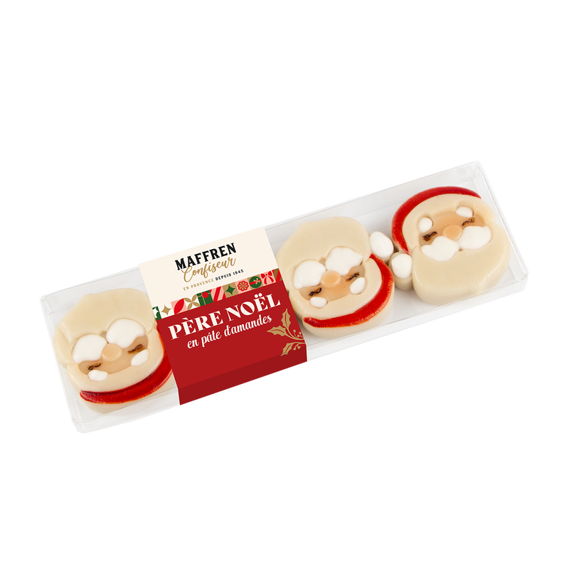 Réglette père Noël en pate d'amande - 100g
